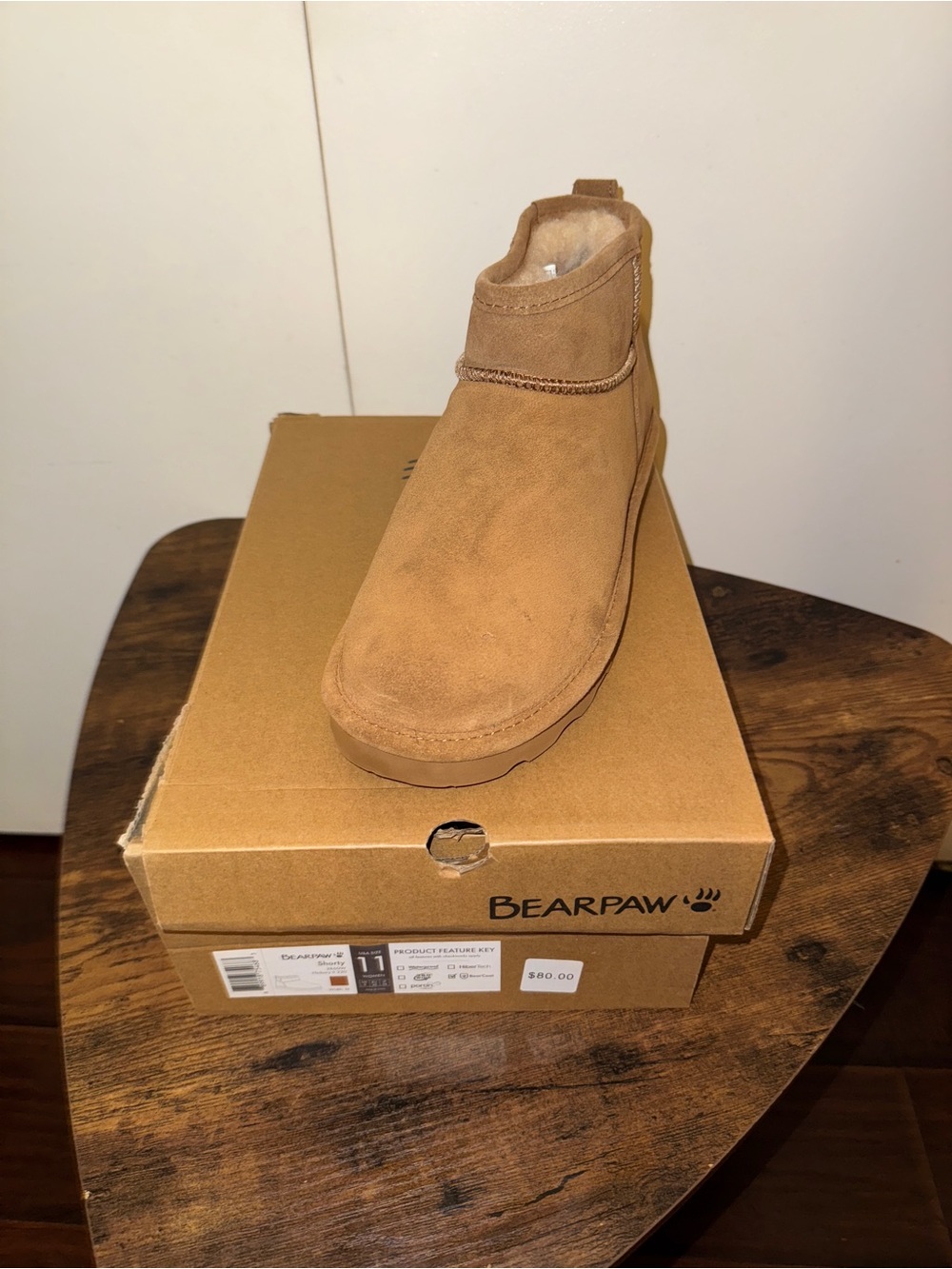 Bearpaw Shorty Tan Boots Sz 11